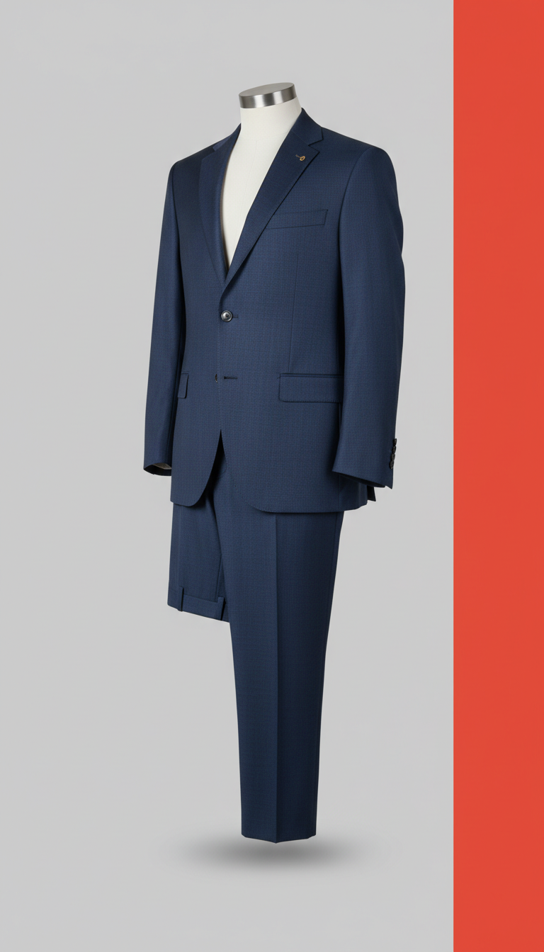 Deep Blue Wool Suit Set